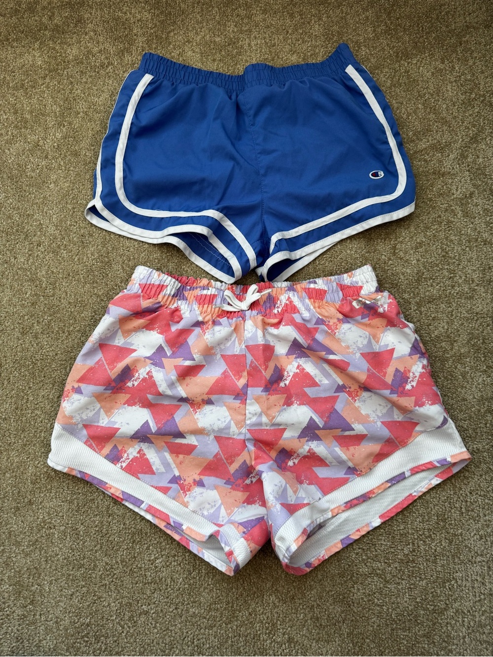 Bundles 2pcs girls 14y Champion Blue and Pink Geometric Athletic Shorts